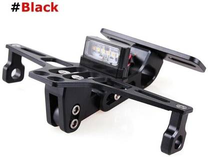 ASRYD Motorcycle Bike CNC Adjustable Number Plate Frame Holder Tail Tidy Red Bike Number Plate