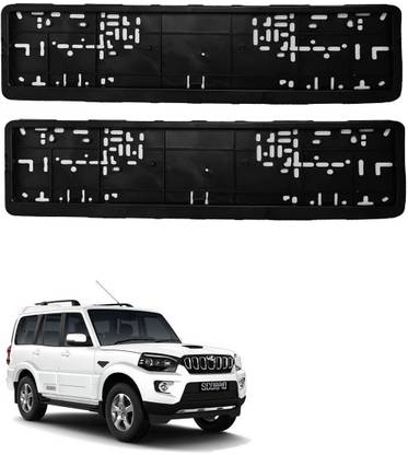 Vagary Standard Size Car Number Plate Frame/Licence Plate Covers for Mahindra Scorpio Car Number Plate