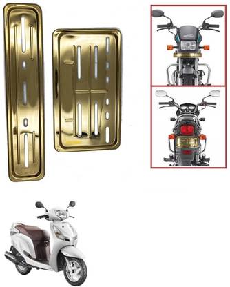 Znee Smart Bike Number Plates Frame Holders)-Front and Back for Aviator Bike Number Plate