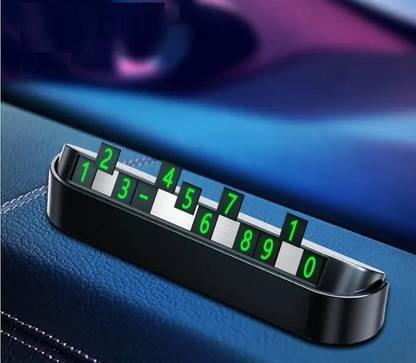 Chromoto Car Parking Mobile Number Display Card Car Number Plate