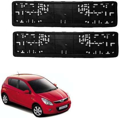 Vagary Standard Size Car Number Plate Frame/Licence Plate Covers for Hyundai i20 Car Number Plate