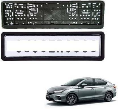thetrishafab Car Number Plate Frame Front and Back (Plastic 15 cm x 25 cm) Car Number Plate
