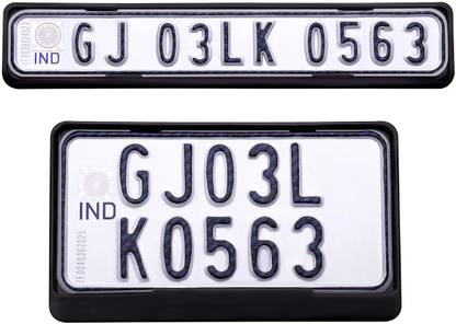 spaziogold Unbreakable Bike Number Plate Frame (Standard Size for All Bikes) - Set of Two Bike Number Plate