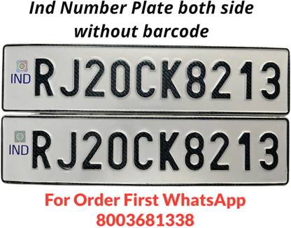 NUMBERPLATE Front And Back IND Emboss Number Car Number Platr Car Number Plate