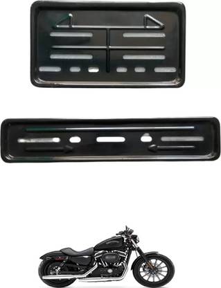 E-Shoppe Bike Number Plate Frame (Front & Back) For Iron 883 Bike Number Plate