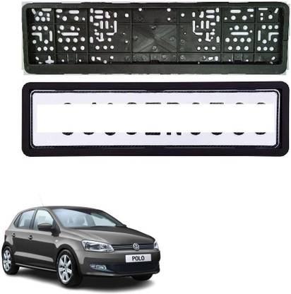 Urban villagers Car Number Plate Frame Set of Two (Front and Back) for V W Polo Car Number Plate
