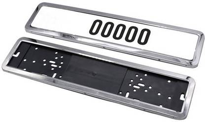 Bubu Universal Car chrome front back number plate suitable for All Car Car Number Plate