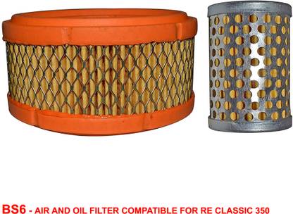 DESIKARTZ AIR FILTER & OIL FILTER 350CC BULLET BS6, 500CC ALL MODELS Inline Oil Filter
