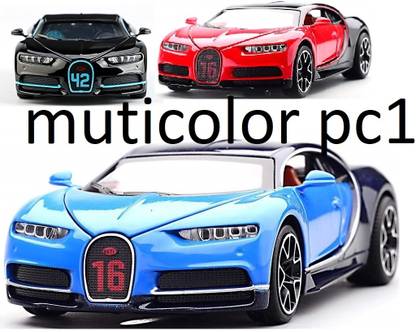 Galactic 1:32 Scale Bugatti Chi iron Die cast Alloy Metal Luxury Car Model Pull Back Car for Children Toys (5 Design Available 1 Design Sending) Pc of 1