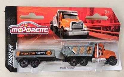 Majorette MACK Granite with attached Work Zone Safety Trailer from Trailer Series