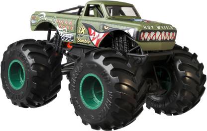 HOT WHEELS Monster Trucks, Oversized Monster V8 BOMBER Truck, 1:24 Scale