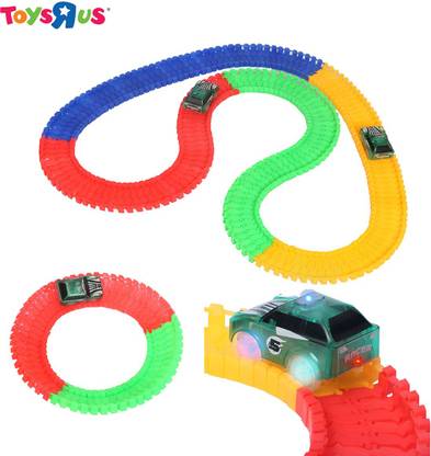 Toys R Us Fastlane 14 ft Long Glowing Track Set with 2 Racing LED Cars