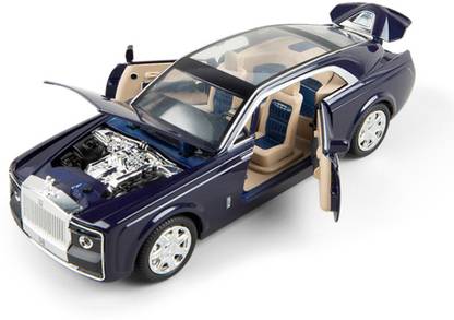 Magicwand Die-Cast 1:24 Scale Rolls Royce Sweptail Pull Back Sedan with Blinking Lights