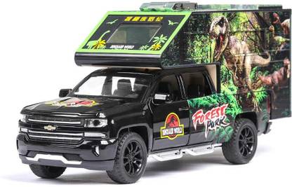 தேவ்தான் 1:32 Dinosaur Car Model Jurassic Park Alloy Diecast Toy, Pull Back Kids Toys