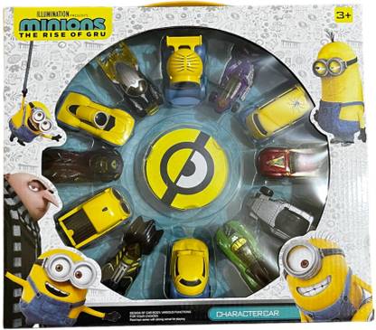 valuableplus Minions Character Cars 12 Pcs Cars Push-N-Go For Kids