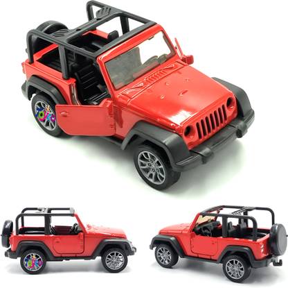 Toyco 1:32 Scale Alloy DieCast Open Jeep Mini Car Toy for Kids (Open Door & Pull Back)