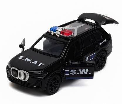 Ignite 1:36 Scale BMW Police S.W.A.T Diecast Car - Openable Door, Pullback Car for Kids