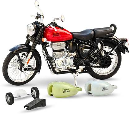 T'tots Royal Enfield Bullet Bike | Metal Diecast Scale Model Classic ...