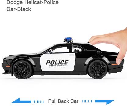 Zuuluzrs 1:24 Dodge Challenger Hellcat Police Car Toy Pullback Car For Move It Forward