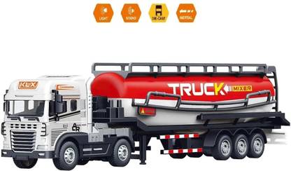 Devdhan Frictional Inertia Alloy Engineering Vehicle Toy Oil Tanker, Lights & Sound