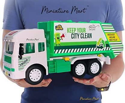 WONDER CREATURES Big Size Truck Strong Durable Material Toy Garbage Truck Friction-Powered
