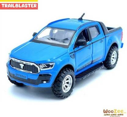 WooZee TRAILBLASTER PICKUP TRUCK Miniature Pull Back TRUCK with Doors Openable