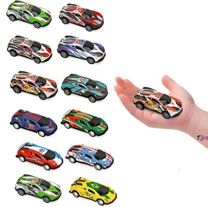 Toyco Alloy Metal Pull Back Mini Race Cars Set for Kids