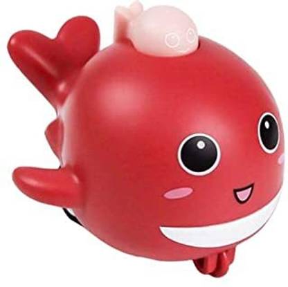 Zinnia Push and Go Play whale fish for kids , key operative toy for kids ( 2 pcs)