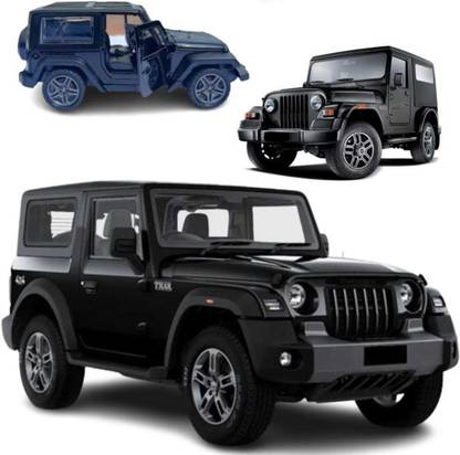 Mahadev ji Pullback Thar car toy|Openable doors|1 car|Diecast metal|Random color