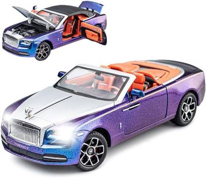 Akvanar 1:24 Rolls Royce Dawn Metal die cast Car Toy Light & Sound (Multicolior)