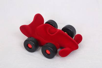 Rubbabu Modena The Little Racer Car with Wheels- Velvet Sofy Biodegradable No Toxic Toy for Kids