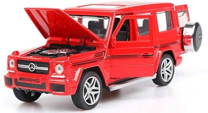 Galactic 1:32 Die-Cast Mercedes-Benz AMG G55 Car with 4 Openable Doors Music, Pull Back Tail Lights and Musical Sound auto Model Best for Kids (Multi Color)