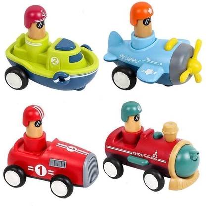 hinik Push and Go unbreakable toy Set for Kids _ Car, Plane, Boat ,Train