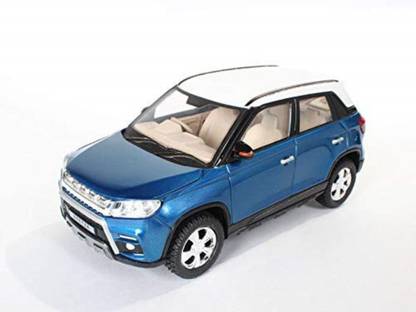 Genty Toys Plastic Brezza Pull Back Car( Blue)