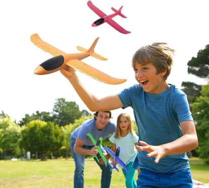 GoBaby Foam Plane Throwing Outdoor Launch Toy Flight Mode Glider Outdoor Toy
