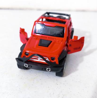 kuchuk Metal Red Black Car With Openable Doors And Back With Pull Back Function