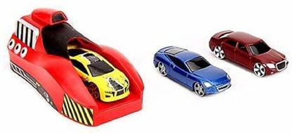 Whipcord Rapid Launcher Playset Toy with 3 Die Cast Metal Stunt Car for Kids