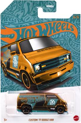 HOT WHEELS 1:64 Scale Die-Cast Vehicle Custom 77 Dogde Van - Chase