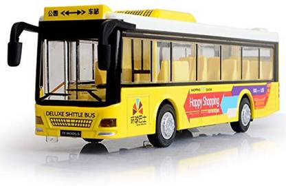 DEUSON ECOM Toy Bus Long Bus Toy For Kid London Bus Light Sound Music Openable Door