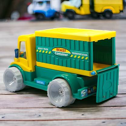 Kiddie Castle Friction Powered Beast Container Truck With Openable Back Gate