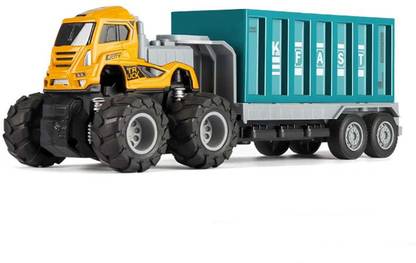 DEUSON ECOM Transport Truck Toy Logistic Transport Truck For Kids Friction Power