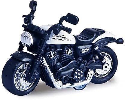 Toyporium Die-Cast Metal Alloy Harley Motorcycle Bike Toy With Pull Action for Kids|T31