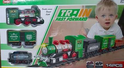 Bestie Toys Fast Forward Train, Battery Operated,Working Headlight, Realistic Train Sound.