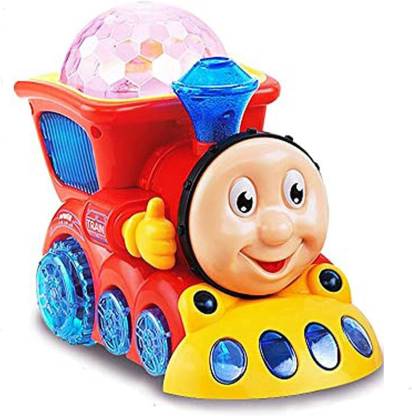 QBIC Bump and go Musical Engine Toy Train with Lights and Music / Cute Traion Toy