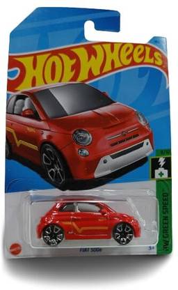 Aarav Enterprises Hot Wheels Fiat 500e 8/10 HW Green Speed 144/250 Die Cast Car New Edition 2023