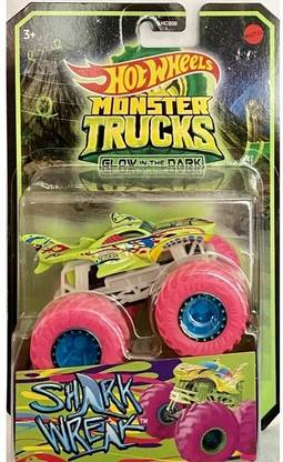 Aarav Enterprises Hot Wheels Monster Trucks Shark Wreak Glow In The Dark Truck 1:64
