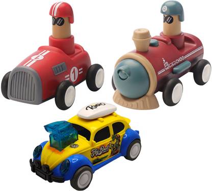 Vaniha Unbreakable Four-Wheel Drive Friction Powered Diecast Dancing Car Toy Set-O41