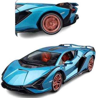Bestie Toys 1:24 Lamborghini Sian Die Cast Metal Car Big Size with Pullback Light and Music