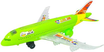Akshit Battery Operated Aeroplane Toy for Kids with Light and Sound - Assorted
