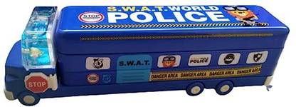 D Plus S.W.A.T. World Police Design Compass Box with Wheel and Pencil Sharpener